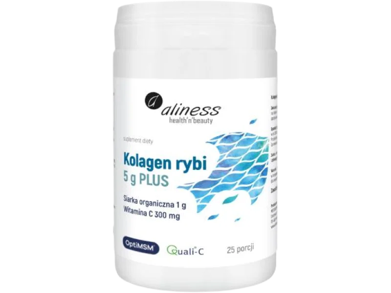 ALINESS Kolagen rybi 5g PLUS siarka OptiMSM z witaminą C, proszek