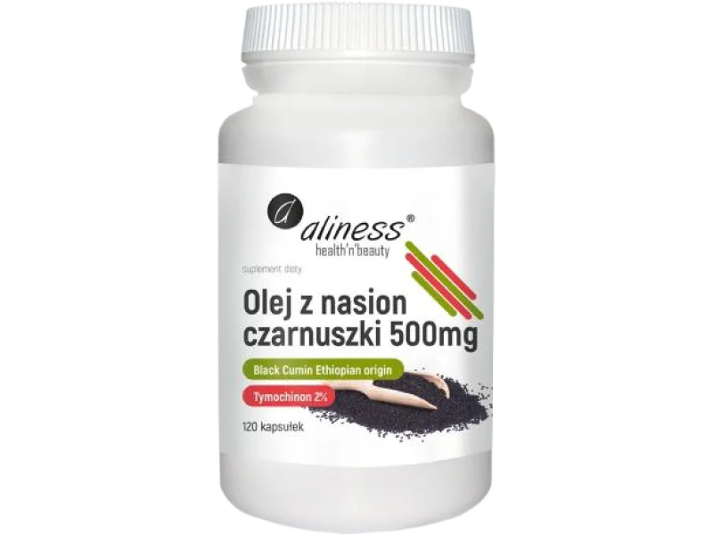 ALINESS Olej z nasion czarnuszki 2%, kapsułki, 500 mg