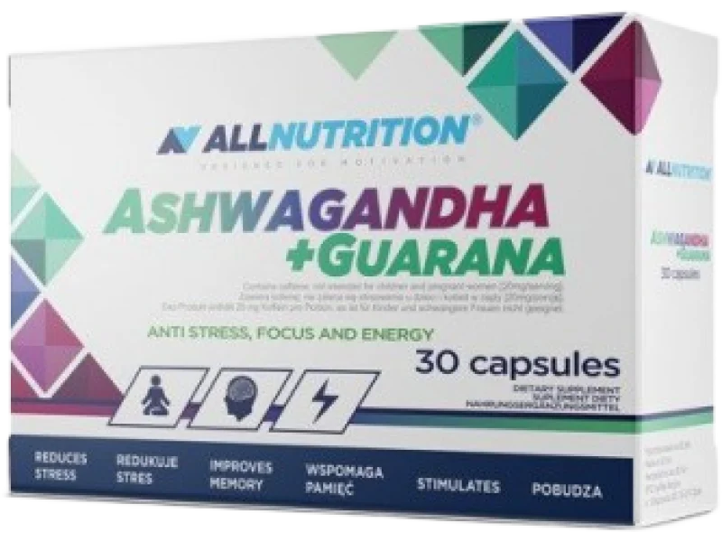 ALLNUTRITION Ashwagandha + Guarana, kapsułki