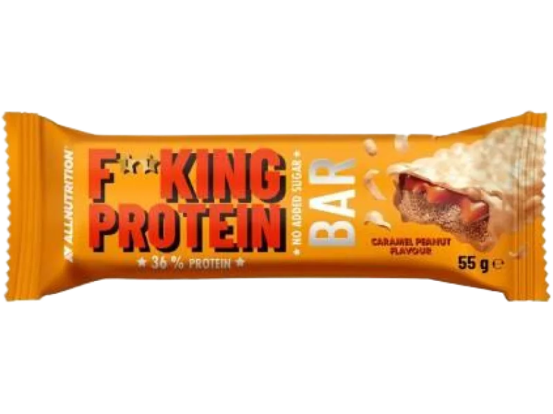 Allnutrition Fitking Delicious Protein Bar o smaku karmelowym z orzeszkami ziemnymi