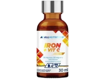 Zdjęcie produktu Allnutrition Iron + Vit C Drops czarna porzeczka, krople