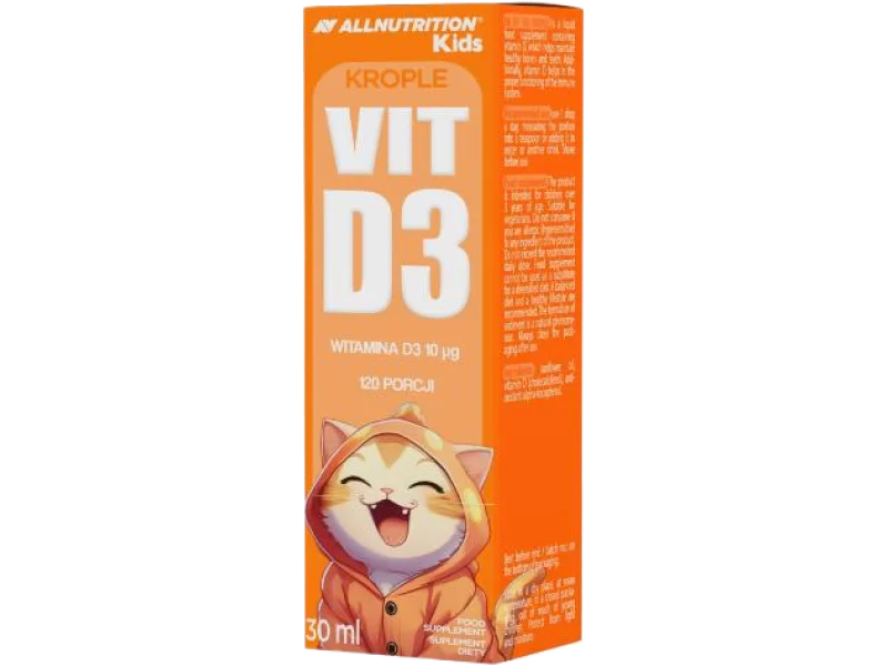 Allnutrition Kids Vit D3 Witamina D3 dla dzieci, krople, 10 µg