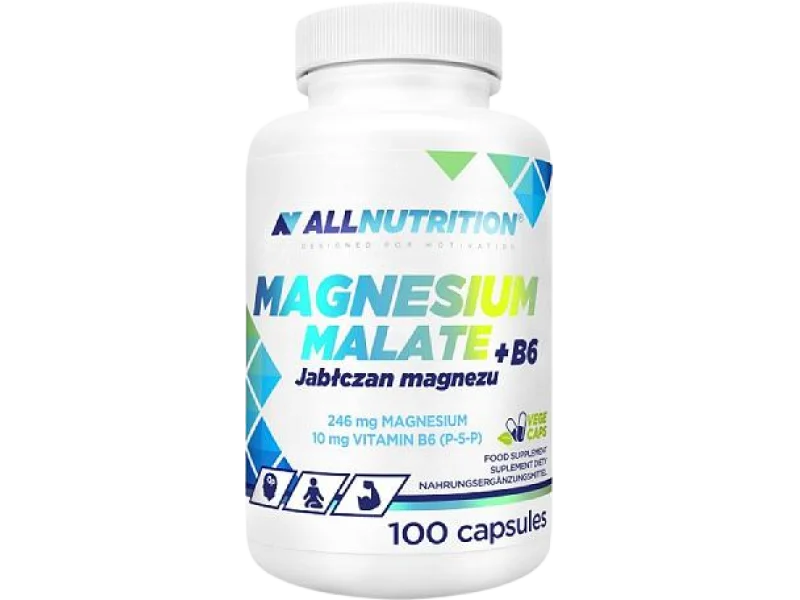 Allnutrition Magnesium Malate + B6 Jabłczan magnezu, kapsułki