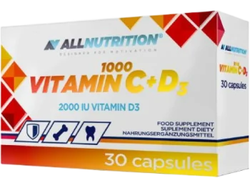 Zdjęcie produktu Allnutrition Vitamin C 1000 + D3, kapsułki
