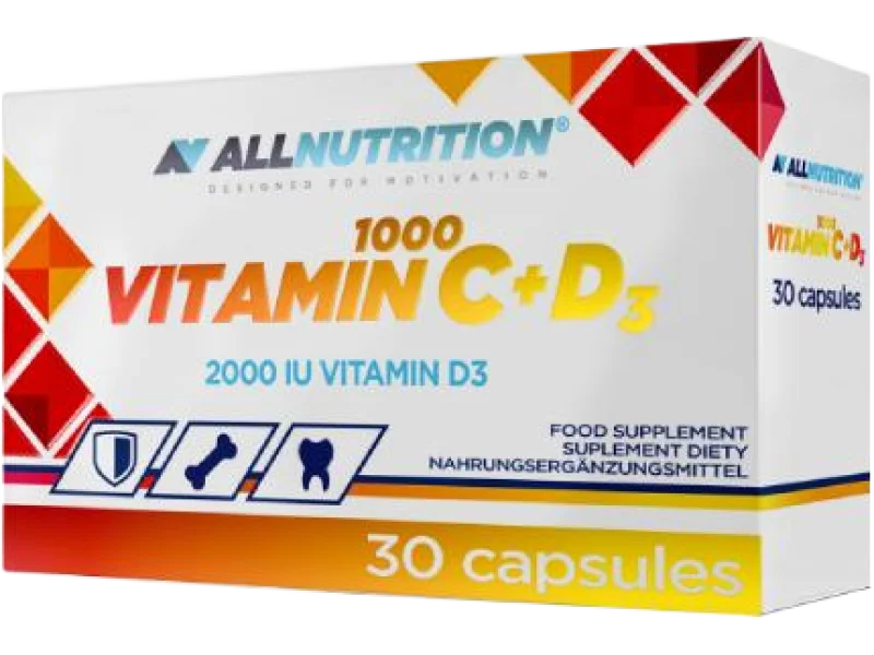 Allnutrition Vitamin C 1000 + D3, kapsułki