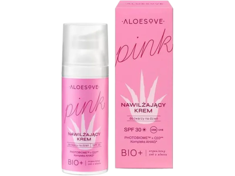 ALOESOVE Pink Krem nawilżający do twarzy na dzień SPF 30