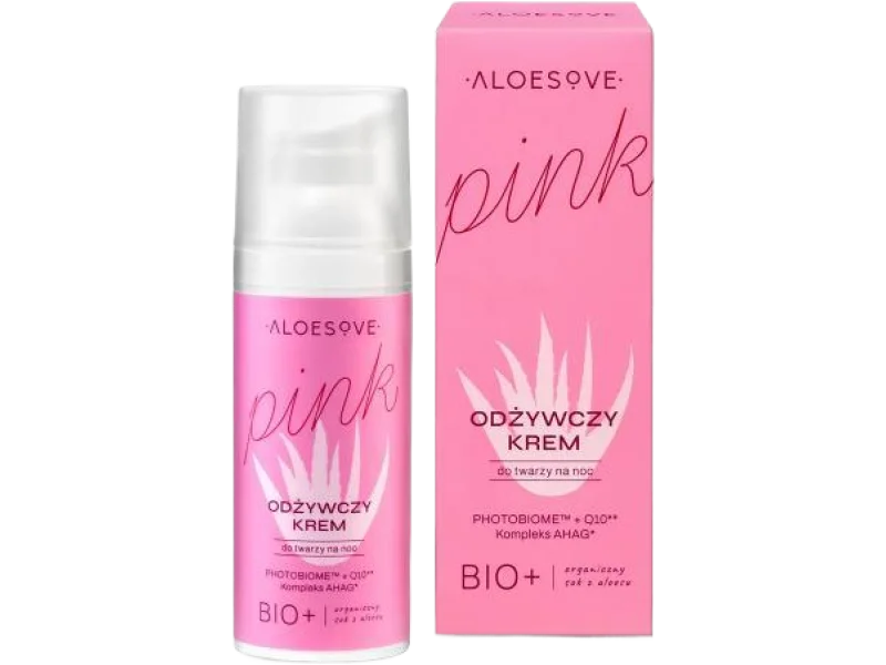 ALOESOVE Pink Odżywczy krem do twarzy na noc KRÓTKA DATA 30.09.2025