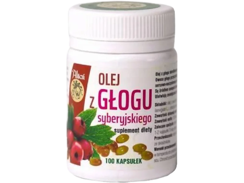 Altai Olej z głogu syberyjskiego, kapsułki, 0,2 g