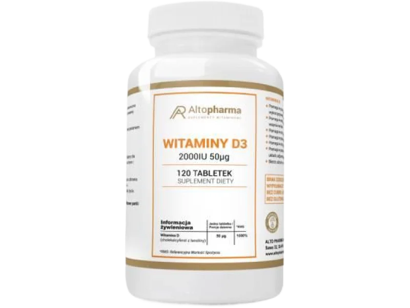 ALTOPHARMA Witamina D3 2000 IU 50mcg, tabletki, 50 µg