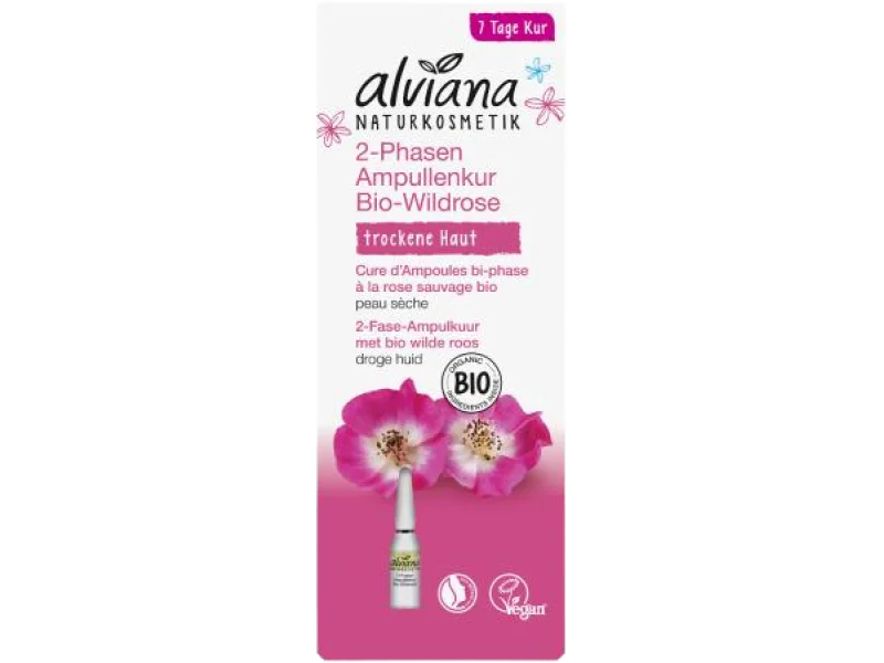 Alviana Happy Rose Dwufazowa kuracja odżywcza z dziką różą, ampułki