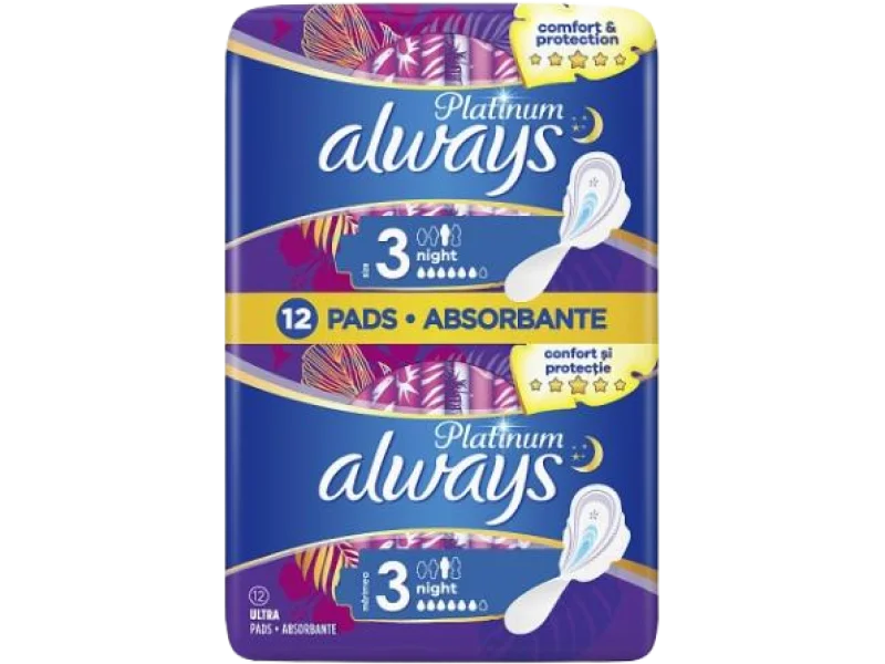 ALWAYS Platinum Ultra Night Duo, podpaski