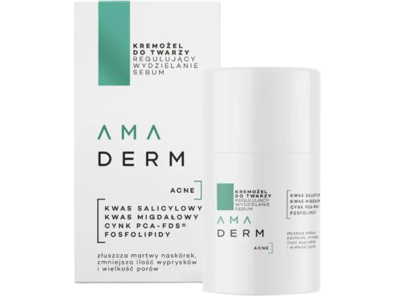 AMADERM Acne Kremożel do twarzy Regulujący wydzielanie sebum