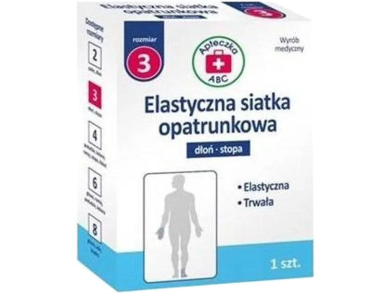 Apteczka ABC Elastyczna siatka opatrunkowa (dłoń, stopa) rozmiar 3, opatrunek