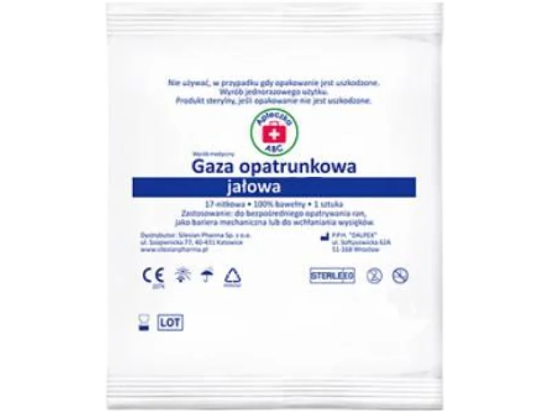 Apteczka ABC Gaza opatrunkowa jałowa 17-nitkowa, opatrunek