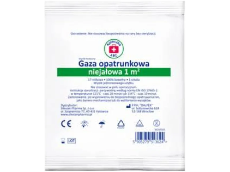 Apteczka ABC Gaza opatrunkowa niejałowa 17n, opatrunek
