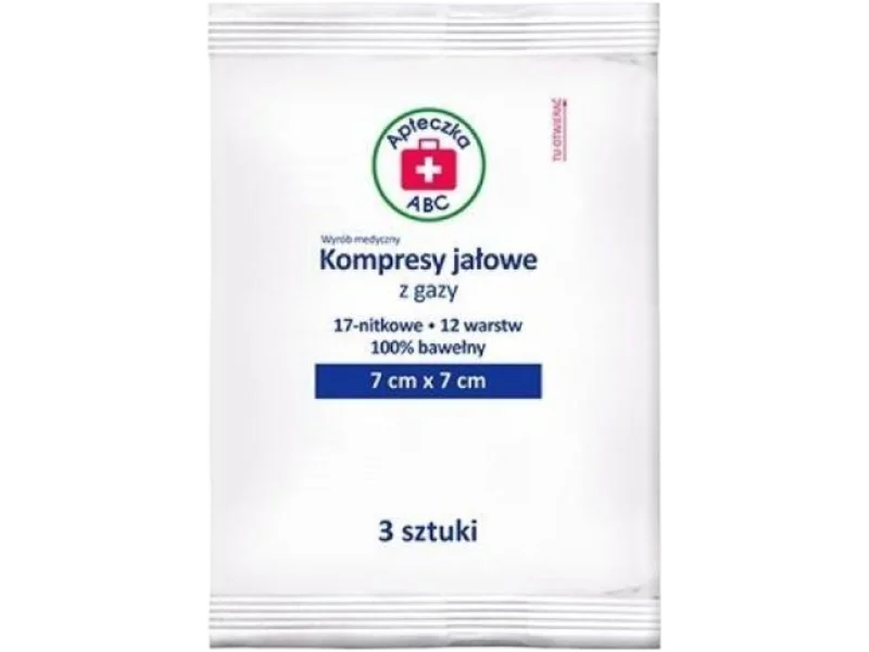 Apteczka ABC Kompresy jałowe z gazy 17-nitkowe 12 warstw