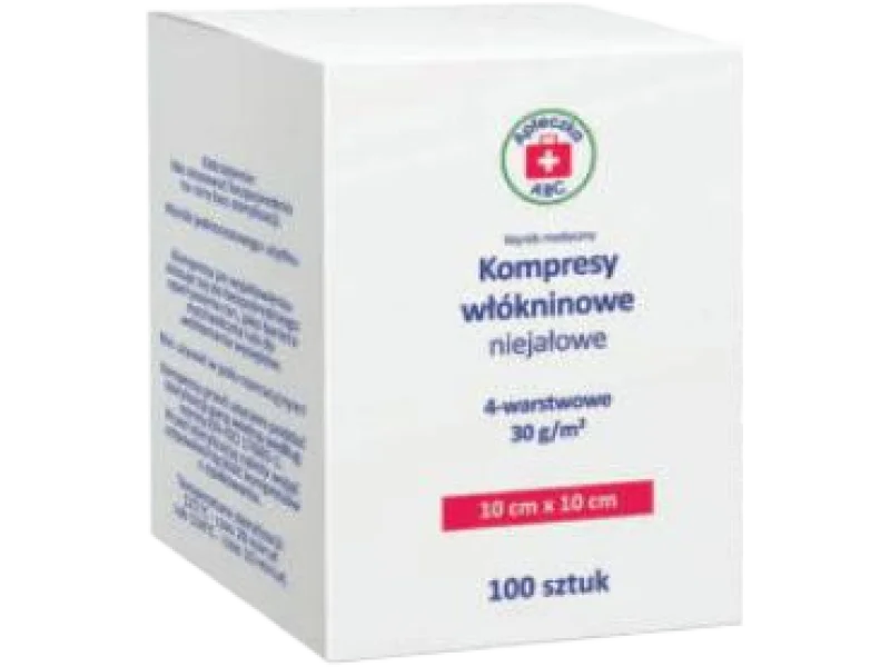 Apteczka ABC Kompresy włókninowe niejałowe 4-warstwowe