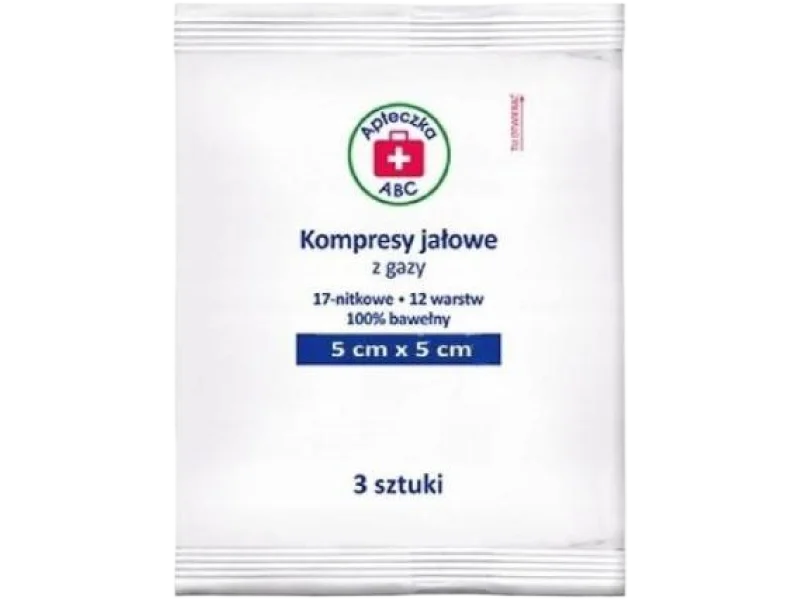 Apteczka ABC Kompresy z gazy jałowe 17N 12W, opatrunek