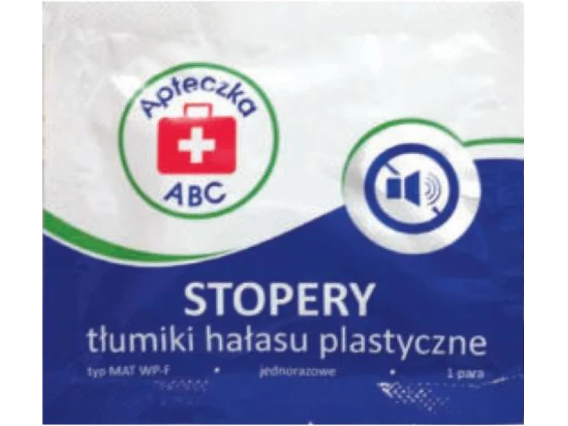 Apteczka ABC Stopery tłumiki hałasu plastyczne, zatyczki