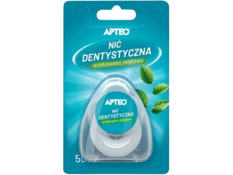 APTEO CARE Nić dentystyczna woskowana miętowa