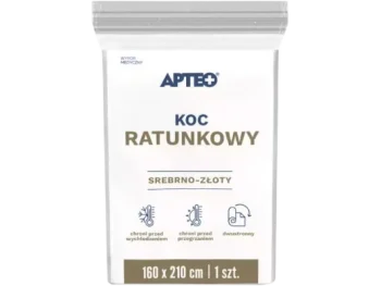 APTEO Koc ratunkowy srebrno-złoty, sprzęt medyczny