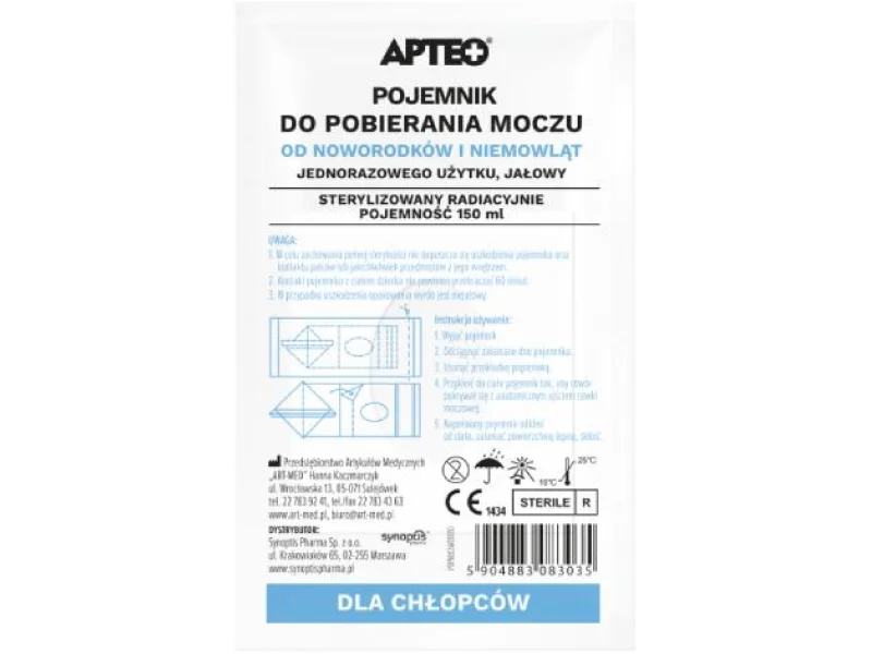 APTEO Pojemnik do pobierania moczu jałowy dla chłopców