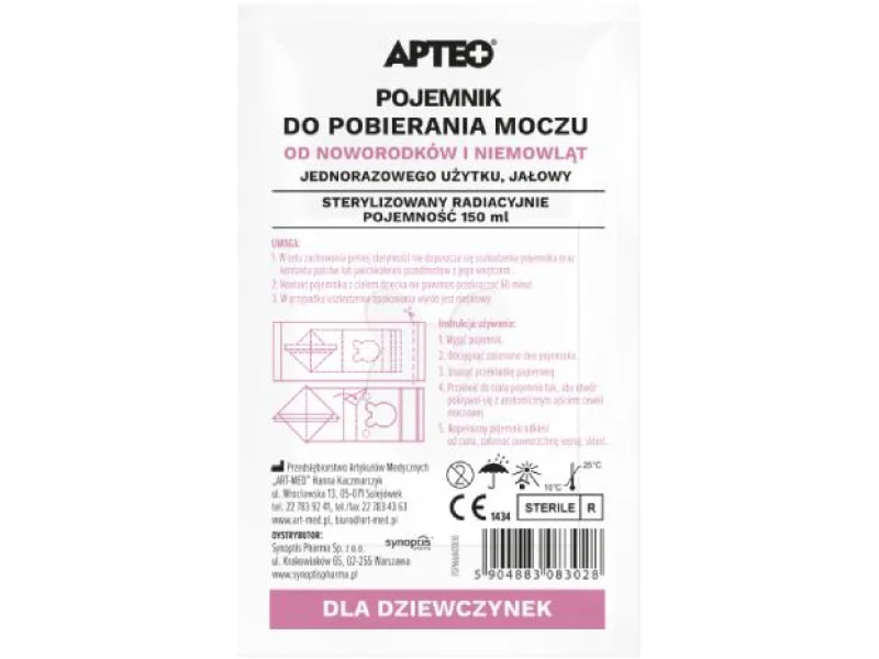 APTEO Pojemnik do pobierania moczu jałowy dla dziewczynek