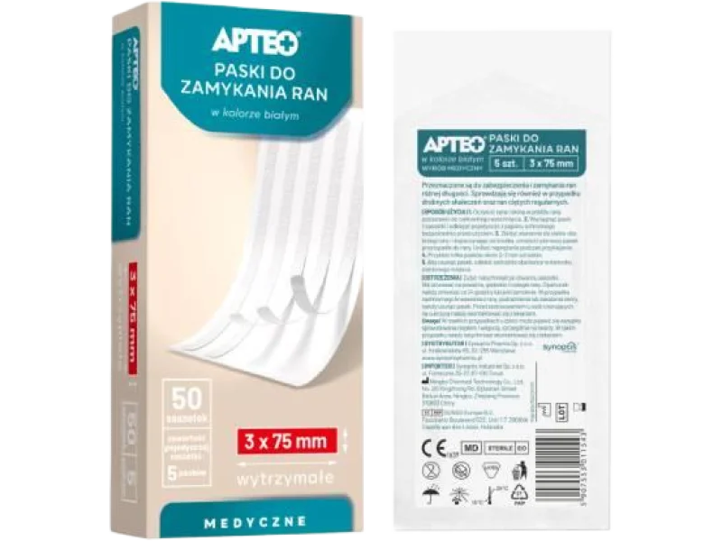 APTEO Sterylne paski do zamykania ran, opatrunek