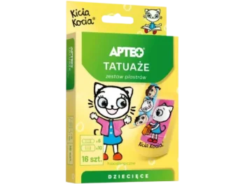 Zdjęcie produktu APTEO Tatuaże Kicia Kocia zestaw plastrów dla dzieci, plaster