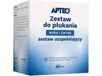 Zdjęcie produktu Apteo Zestaw uzupełniający do płukania nosa i zatok, proszek, 2,16 g