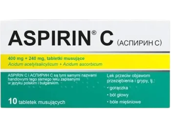 Zdjęcie produktu Aspirin C 400 mg + 240 mg, tabletki musujące, 400 mg + 240 mg
