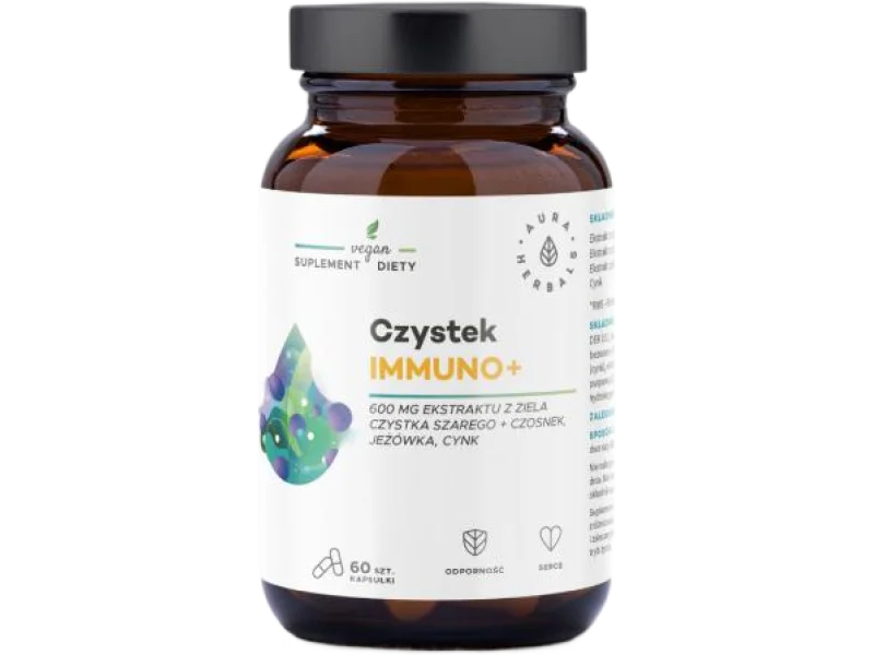 AURA HERBALS Czystek Immuno+, kapsułki