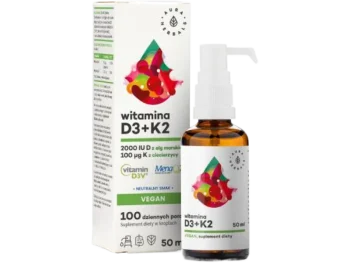 Zdjęcie produktu AURA HERBALS Witamina D3 2000 + K2 Vegan, krople