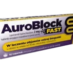 AuroBlock Fast 2 mg, Lek przeciwbiegunkowy o szybkim działaniu, tabletki ulegające rozpadowi w jamie ustnej, 2 mg