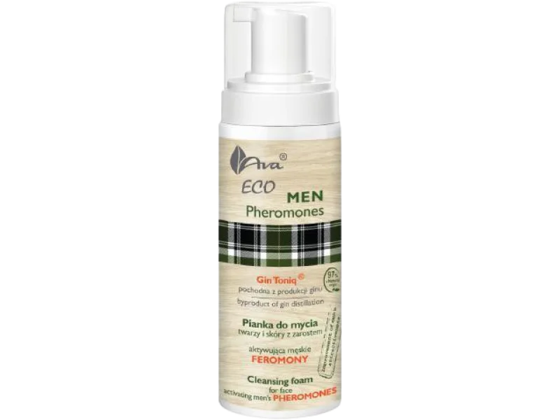 AVA Eco Men Pheromones pianka do mycia twarzy i skóry z zarostem aktywująca męskie feromony