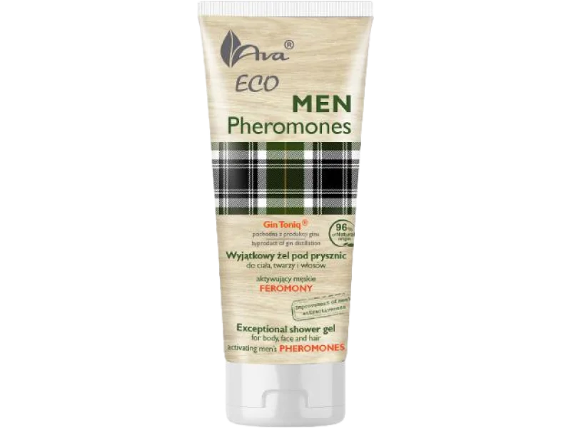 AVA ECO MEN Pheromones Wyjątkowy żel pod prysznic do ciała twarzy i włosów aktywujący męskie feromony