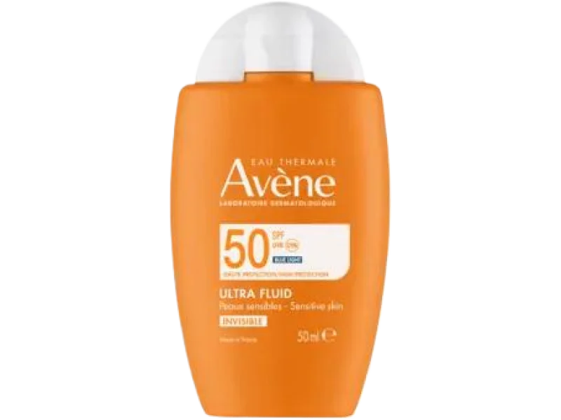 AVENE Eau Thermale Wysoka ochrona przeciwsłoneczna Ultra Fluid niewidoczny na skórze SPF50