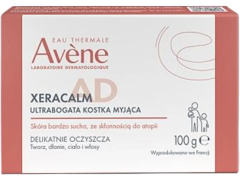 Avene Xeracalm AD ultrabogata kostka myjąca, mydło