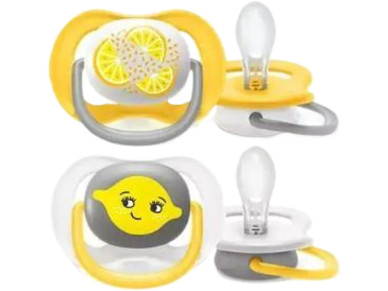 AVENT Smoczek Ultra Air happy 080/18 6-18m Cytryny, sprzęt medyczny