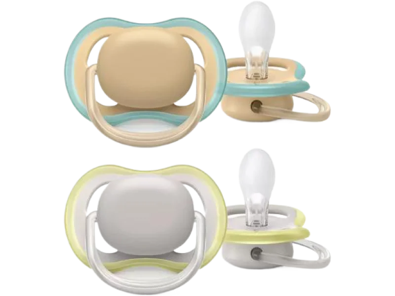 AVENT Smoczek ultra air SCF085/15 0-6m Biały/żółty, sprzęt medyczny