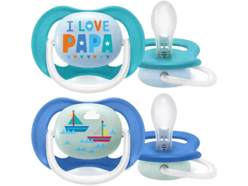 AVENT Smoczek uspokajający Ultra Air Happy SCF080/03 6-18m boy, sprzęt medyczny