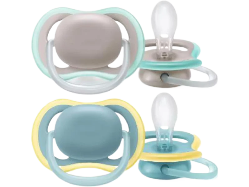 AVENT Smoczek uspokajający Ultra Air SCF349/01 18m+ szary/niebieski, sprzęt medyczny