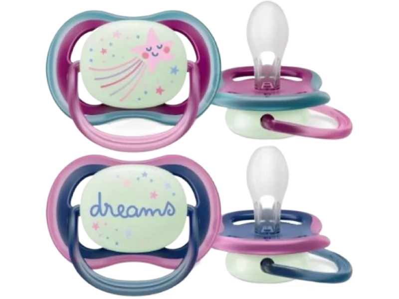 AVENT Ultra Air Nighttime Smoczek uspokajający ortodontyczny 6-18m SCF376/14, sprzęt medyczny