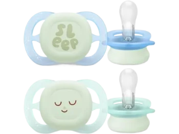 Zdjęcie produktu AVENT Ultra Start Nighttime Smoczek uspokajający świecący w ciemności 0-2m (niebieskie), sprzęt medyczny