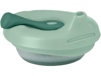 Zdjęcie produktu B.BOX fill+feed Silikonowa miseczka z ustnikiem i pokrywką do karmienia Szałwia, sprzęt medyczny