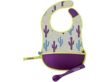 Zdjęcie produktu B.BOX Podróżny śliniak w saszetce – fioletowy, sprzęt medyczny