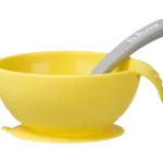 B.BOX Silikonowa miseczka z przyssawką i łyżeczką Lemon Sherbet, sprzęt medyczny