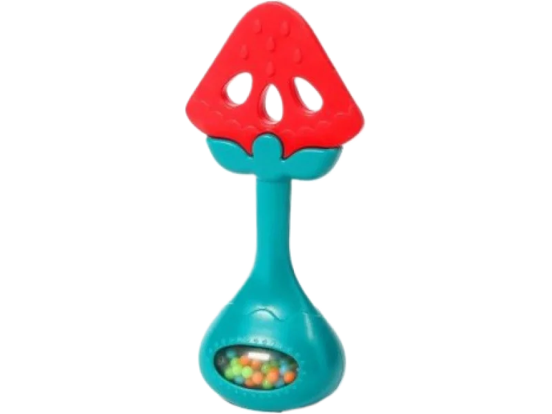 BABYONO Edukacyjny gryzak z grzechotką TASTY WATERMELON, zabawka sensoryczna