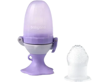Zdjęcie produktu BabyOno Gryzak do podawania pokarmów fioletowy kwiatek, sprzęt medyczny
