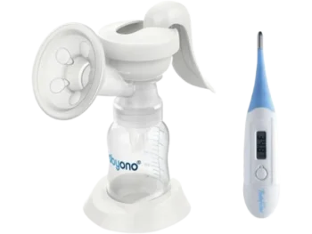 Zdjęcie produktu BABYONO Laktator ręczny NATUREL + termometr, sprzęt medyczny